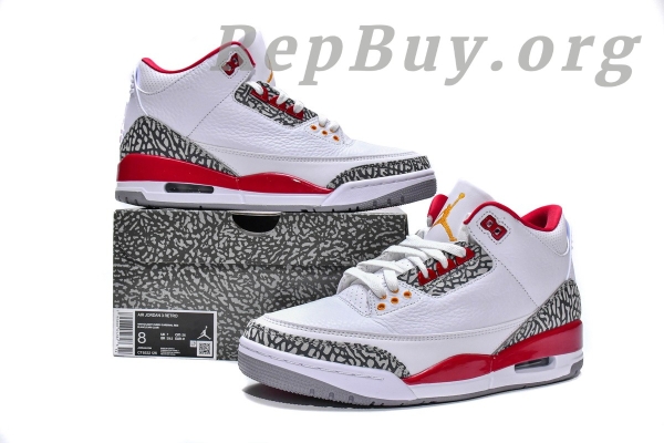 Top Version Air Jordan 3 Retro Cardinal Red CT8532-126 - 图片 17