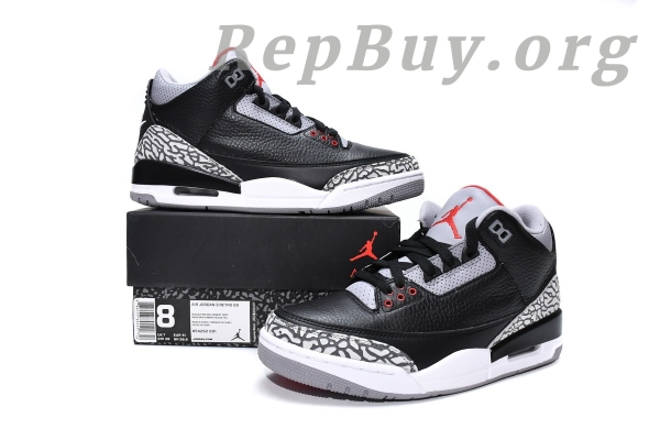 Top Version Air Jordan 3 Retro Black Cement (2018) 854262-001 - 图片 19