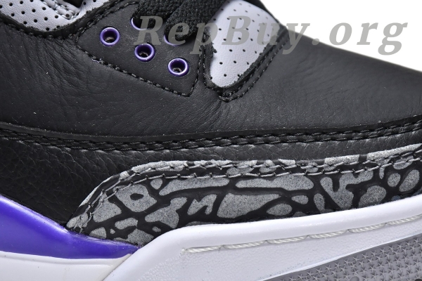 Top Version Air Jordan 3 RetroBlack Court Purple CT8532-050 - Image 12