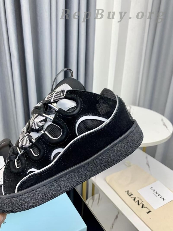 Lanvin Curb Sneaker Black Grey FM-SKRK11-REFL-P2210 PB111901 - 图片 8