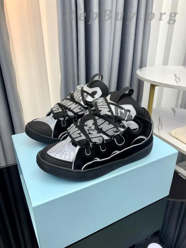 Lanvin Curb Sneaker Black Grey FM-SKRK11-REFL-P2210 PB111901 - 图片 4