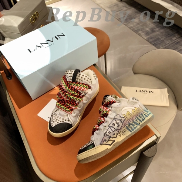 Lanvin Curb Sneaker Graffiti PB FW-SKDK02-STUD-P22-00M2 - 图片 8