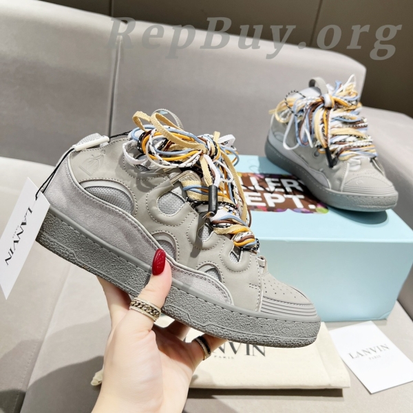 Lanvin Curb Sneaker Grey Grey PB FMSKRK11DRALH22