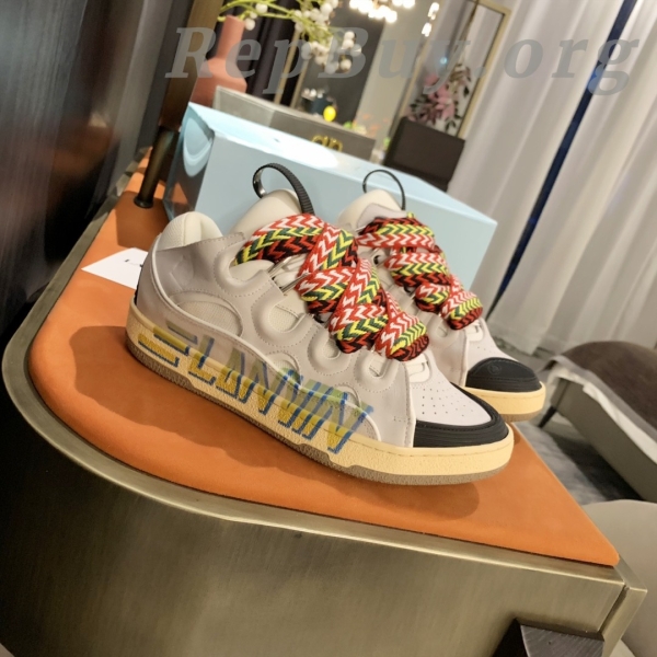 Lanvin Curb Sneaker White White Print PB 250307