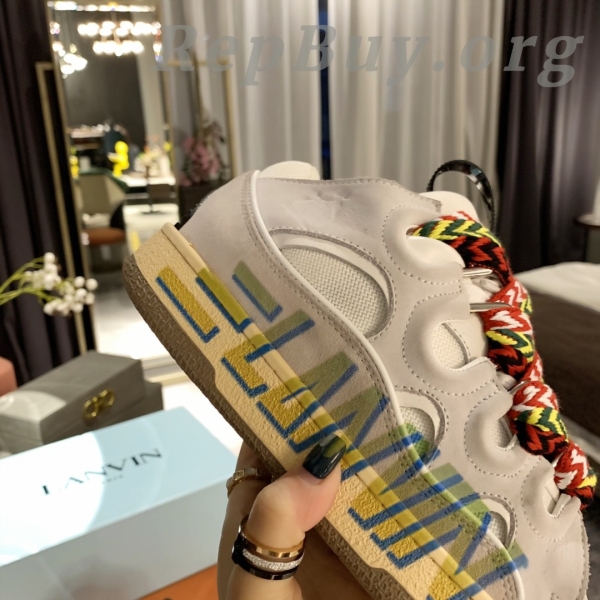 Lanvin Curb Sneaker White White Print PB 250307 - 图片 6