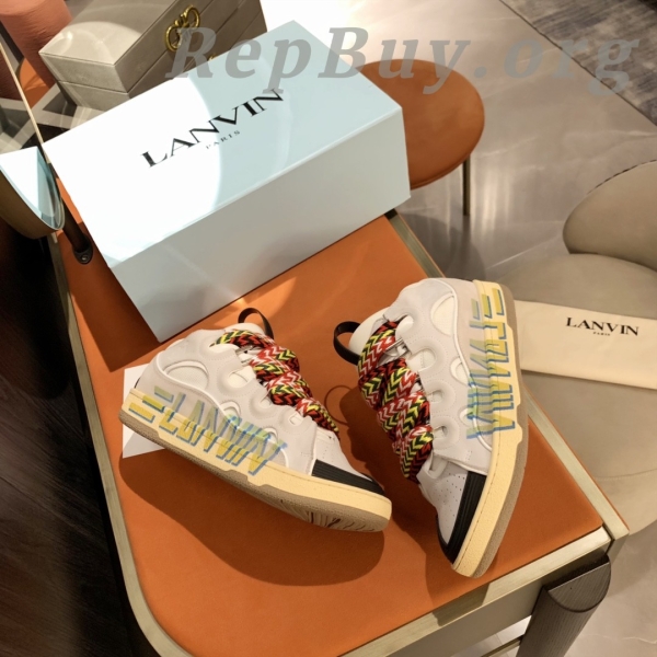 Lanvin Curb Sneaker White White Print PB 250307 - 图片 9
