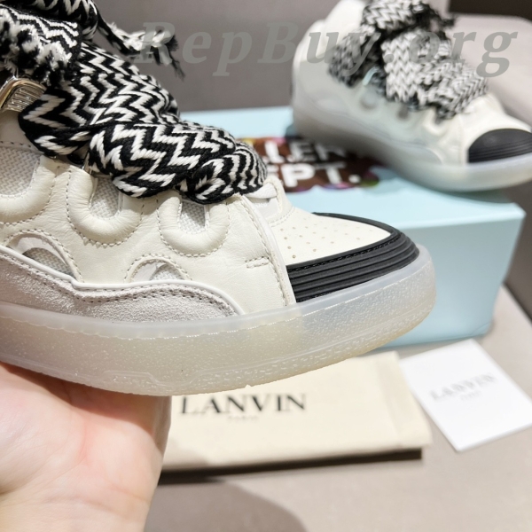 Lanvin Curb Sneakers White Black PB 250327 - 图片 4