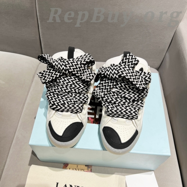 Lanvin Curb Sneakers White Black PB 250327 - 图片 8
