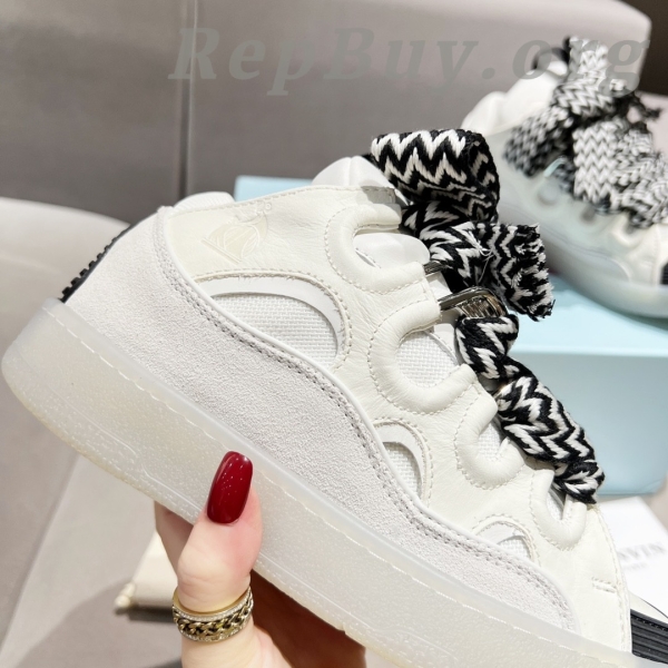 Lanvin Curb Sneakers White Black PB 250327 - 图片 7