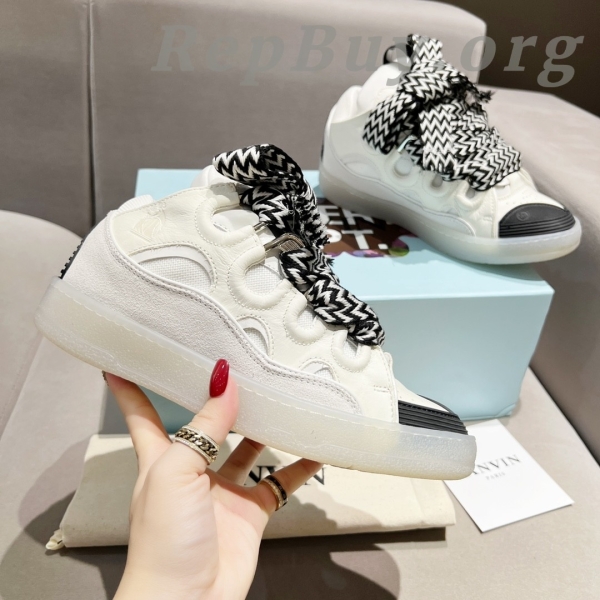Lanvin Curb Sneakers White Black PB 250327 - 图片 2