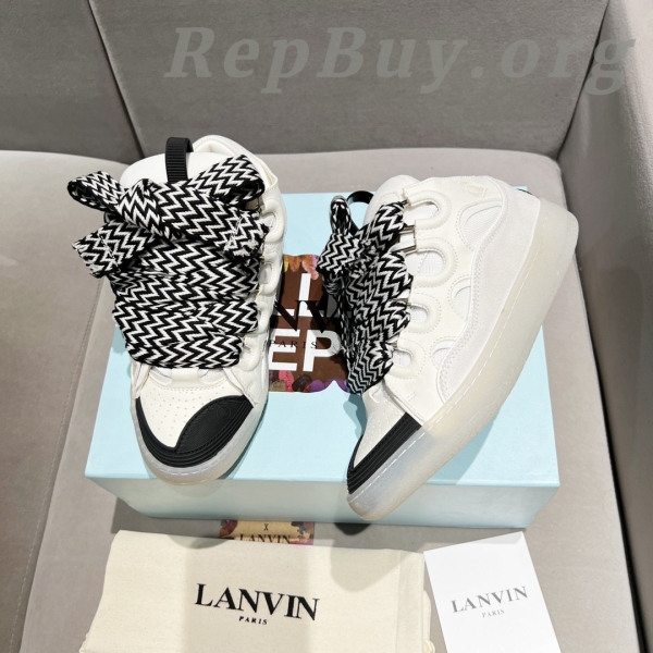 Lanvin Curb Sneakers White Black PB 250327 - 图片 6