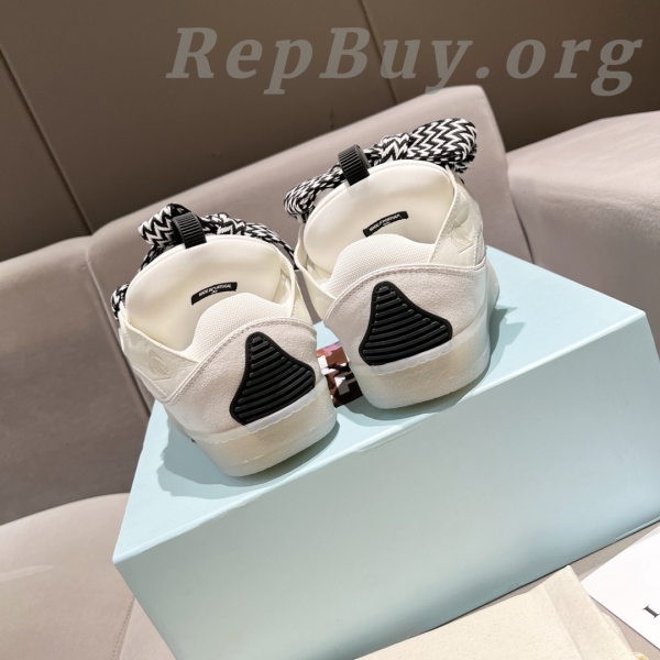 Lanvin Curb Sneakers White Black PB 250327 - 图片 5