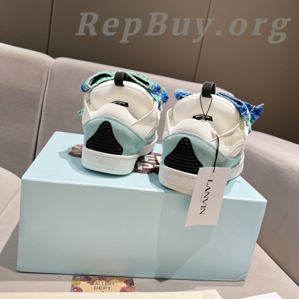 Lanvin Curb Sneakers White Green PB FW SKDK02 DRAG H220040 - 图片 5