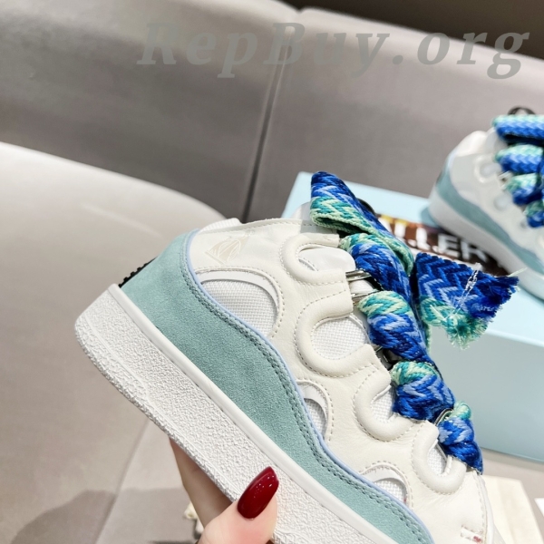 Lanvin Curb Sneakers White Green PB FW SKDK02 DRAG H220040 - 图片 7