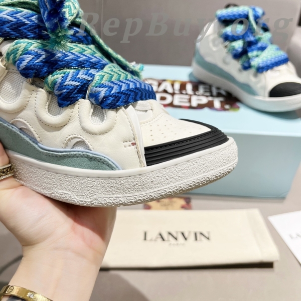 Lanvin Curb Sneakers White Green PB FW SKDK02 DRAG H220040 - 图片 6
