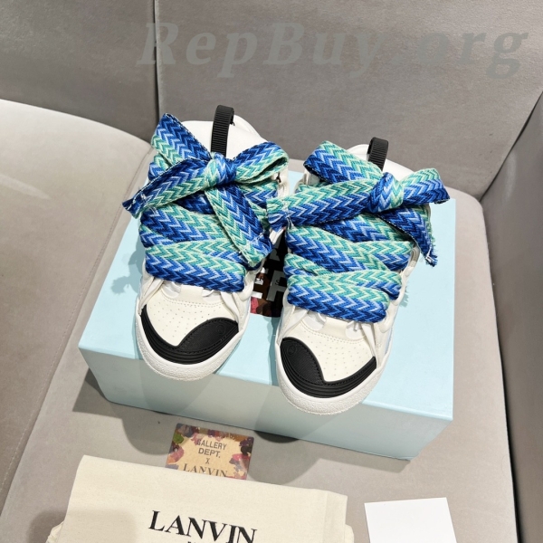 Lanvin Curb Sneakers White Green PB FW SKDK02 DRAG H220040 - 图片 8