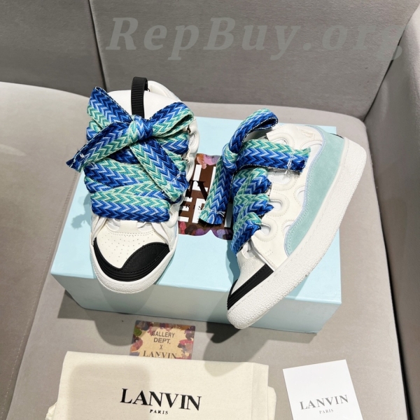 Lanvin Curb Sneakers White Green PB FW SKDK02 DRAG H220040 - 图片 9