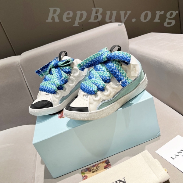 Lanvin Curb Sneakers White Green PB FW SKDK02 DRAG H220040 - 图片 10