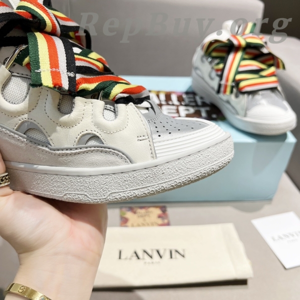 Lanvin Curb Sneakers White Multi PB FM SKRK11 REFL P2200 - 图片 5
