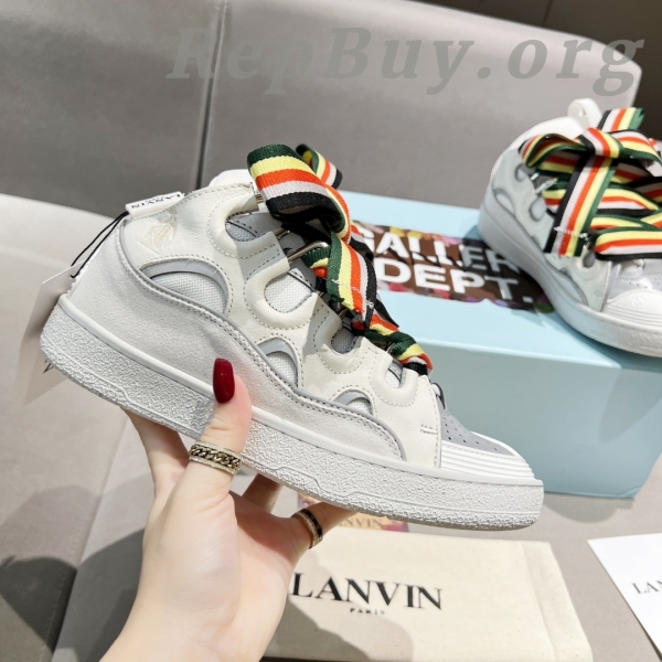 Lanvin Curb Sneakers White Multi PB FM SKRK11 REFL P2200 - 图片 2