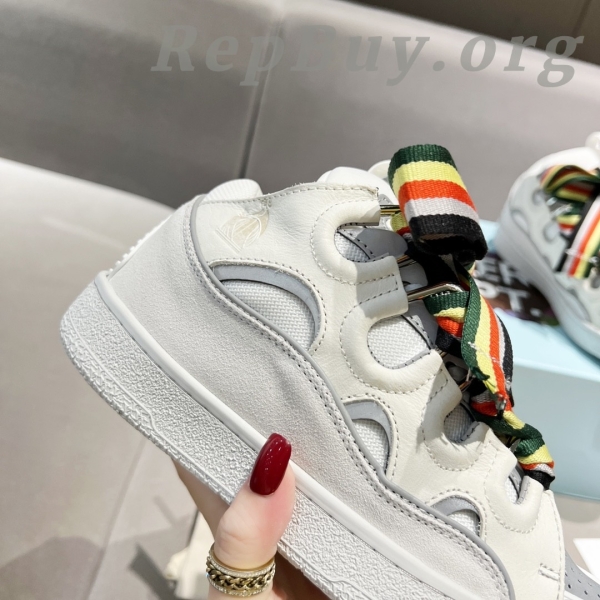 Lanvin Curb Sneakers White Multi PB FM SKRK11 REFL P2200 - 图片 8