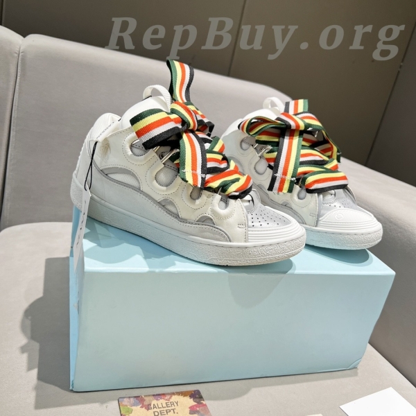 Lanvin Curb Sneakers White Multi PB FM SKRK11 REFL P2200 - 图片 10