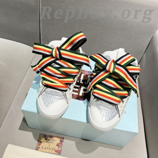 Lanvin Curb Sneakers White Multi PB FM SKRK11 REFL P2200 - 图片 9