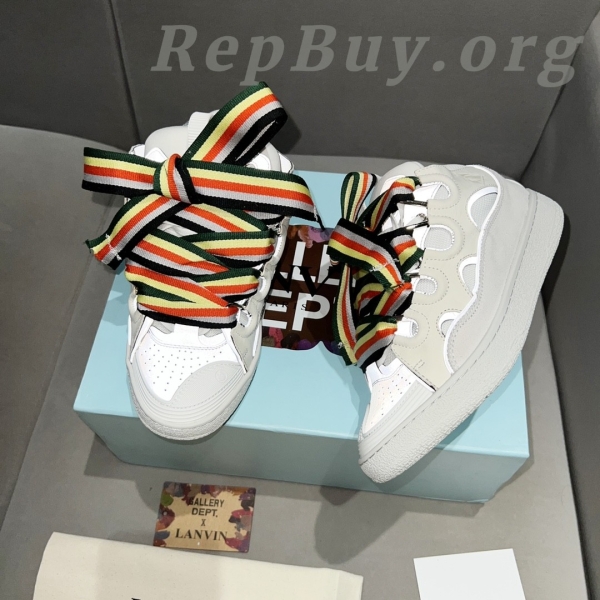 Lanvin Curb Sneakers White Multi PB FM SKRK11 REFL P2200 - 图片 3