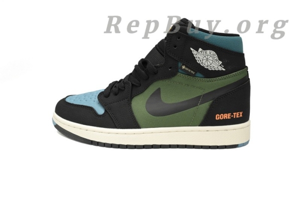 Top Version Air Jordan 1 High Element GORE-TEX "Black/Olive" DB2889-003 - Image 2