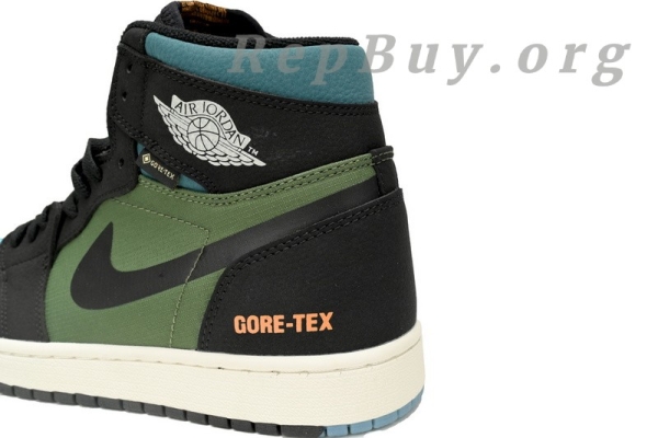 Top Version Air Jordan 1 High Element GORE-TEX "Black/Olive" DB2889-003 - Image 6