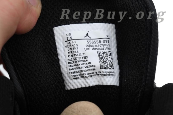 Top Version Air Jordan 1 Low 'Black Toe Medium Olive' 553558-092 - Image 6