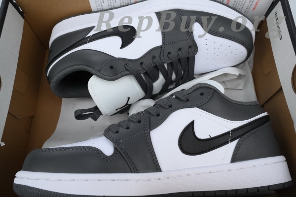 Top Version Air Jordan 1 Low 'Iron Grey' 553558-152 - Image 12