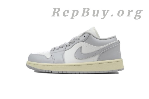 Top Version Air Jordan 1 Low "Light Grey/Sail" DC0774-103