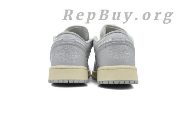 Top Version Air Jordan 1 Low "Light Grey/Sail" DC0774-103 - Image 3