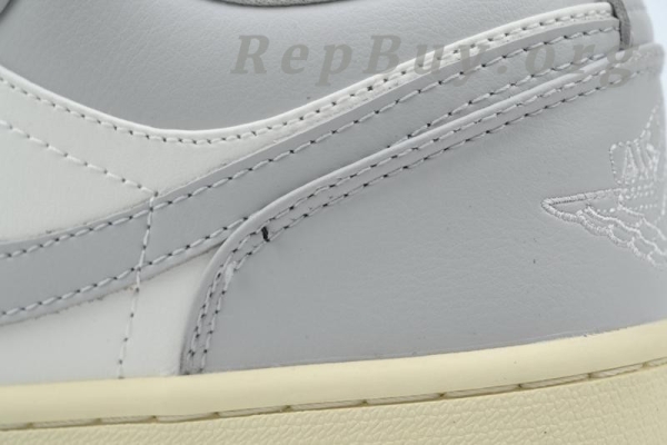 Top Version Air Jordan 1 Low "Light Grey/Sail" DC0774-103 - Image 5