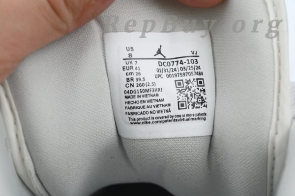 Top Version Air Jordan 1 Low "Light Grey/Sail" DC0774-103 - Image 6