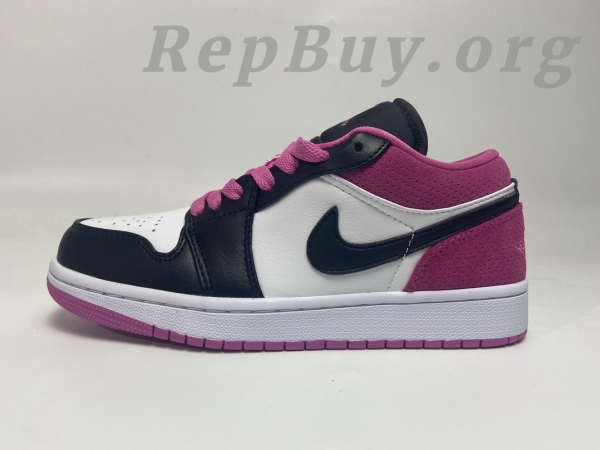 Top Version Air Jordan 1 Low Black Active Fuchsia CK3022-005 - Image 2