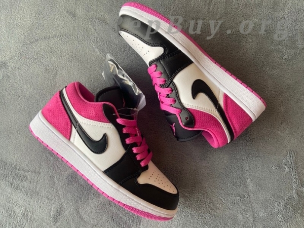Top Version Air Jordan 1 Low Black Active Fuchsia CK3022-005 - Image 5