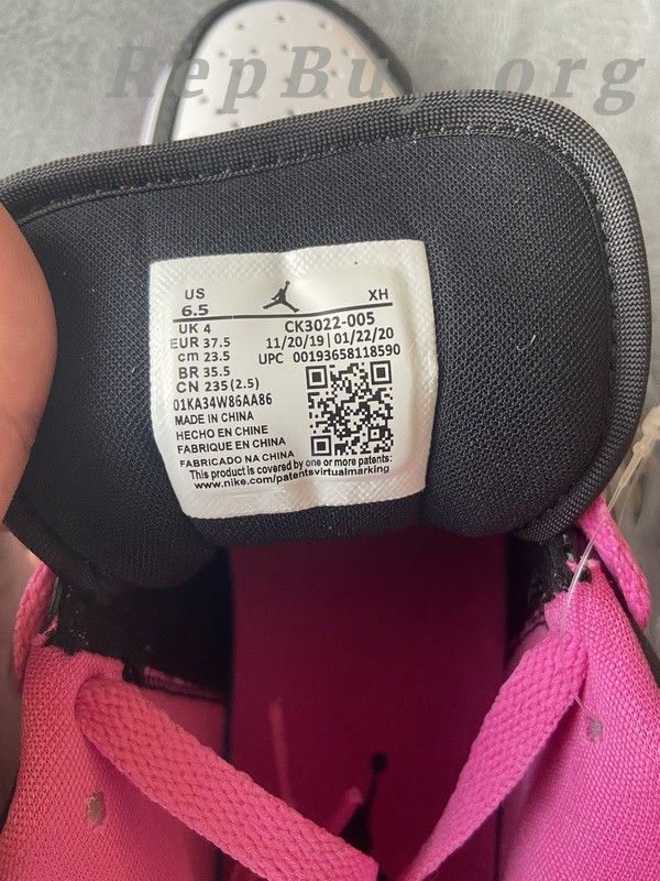 Top Version Air Jordan 1 Low Black Active Fuchsia CK3022-005 - Image 12