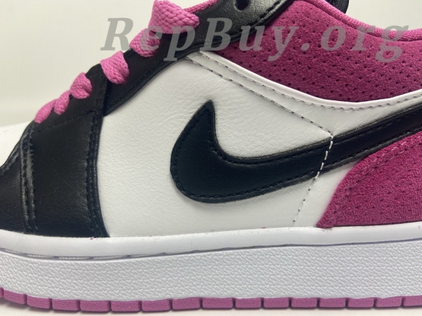 Top Version Air Jordan 1 Low Black Active Fuchsia CK3022-005 - Image 8