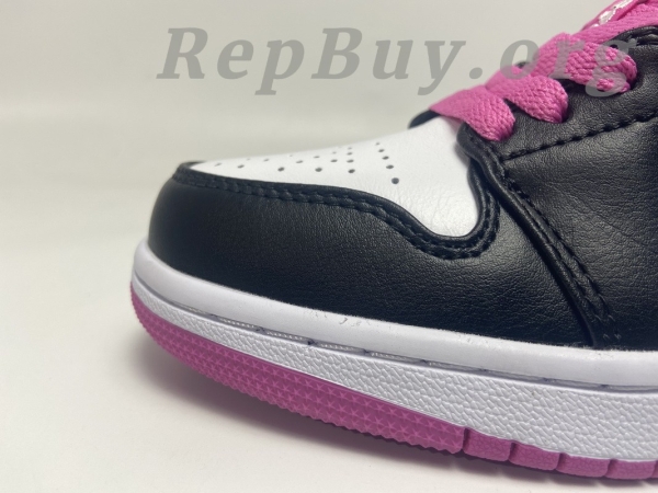 Top Version Air Jordan 1 Low Black Active Fuchsia CK3022-005 - Image 9