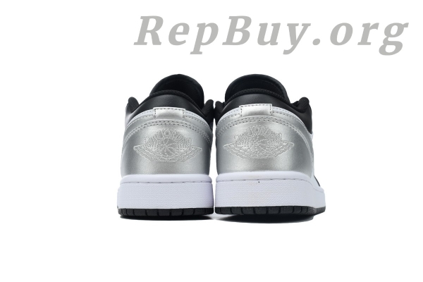 Top Version Air Jordan 1 Low Black Silver 553558-131 - 图片 3