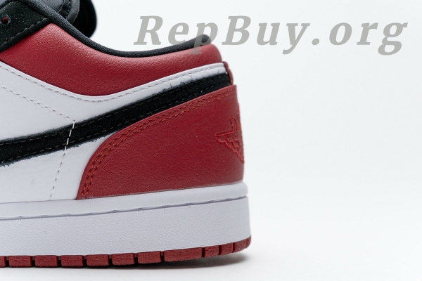 Top Version Air Jordan 1 Low Black Toe (GS) 553560-116 - Image 12