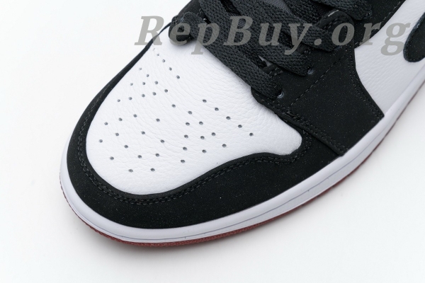 Top Version Air Jordan 1 Low Black Toe (GS) 553560-116 - Image 14