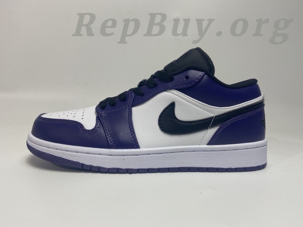 Top Version Air Jordan 1 Low Court Purple White 553558-500 - Image 2