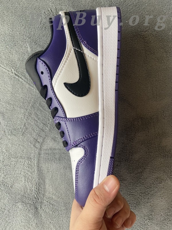 Top Version Air Jordan 1 Low Court Purple White 553558-500 - Image 6