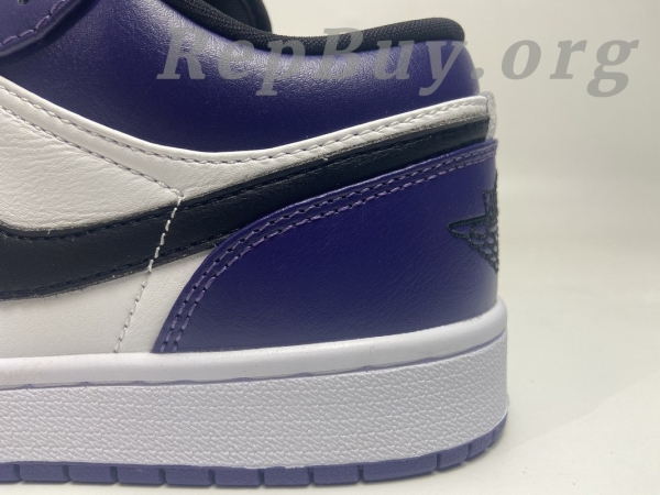 Top Version Air Jordan 1 Low Court Purple White 553558-500 - Image 8
