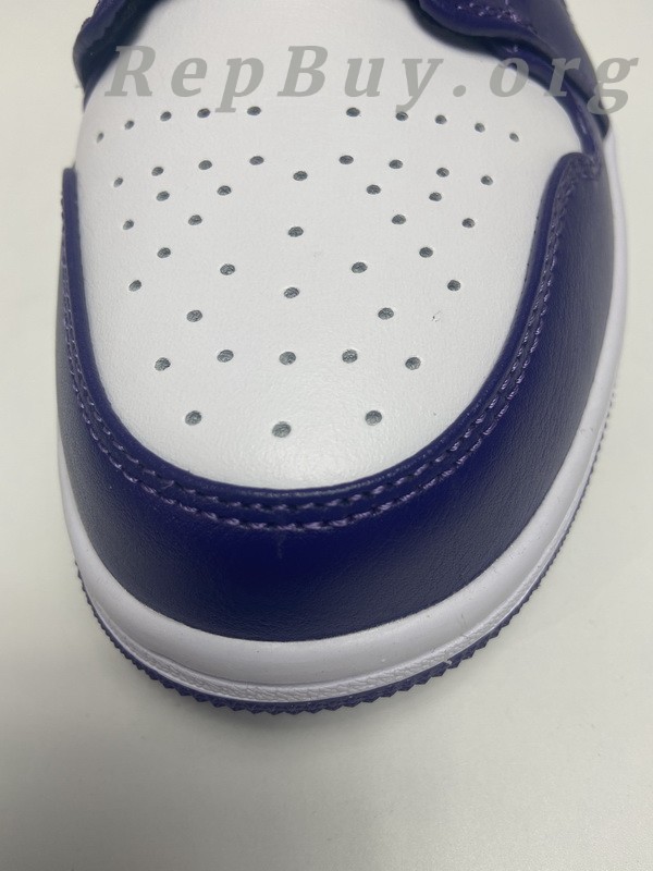Top Version Air Jordan 1 Low Court Purple White 553558-500 - Image 12