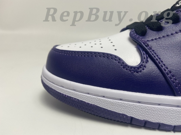 Top Version Air Jordan 1 Low Court Purple White 553558-500 - Image 10