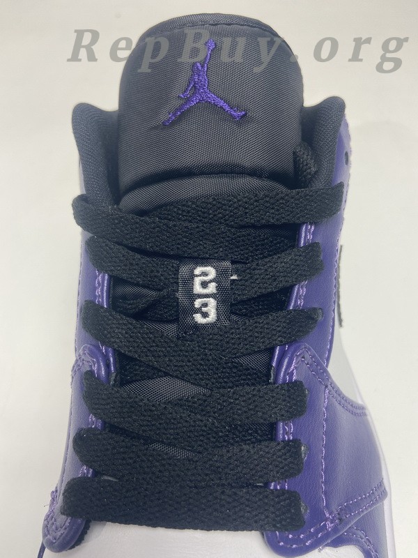 Top Version Air Jordan 1 Low Court Purple White 553558-500 - Image 11